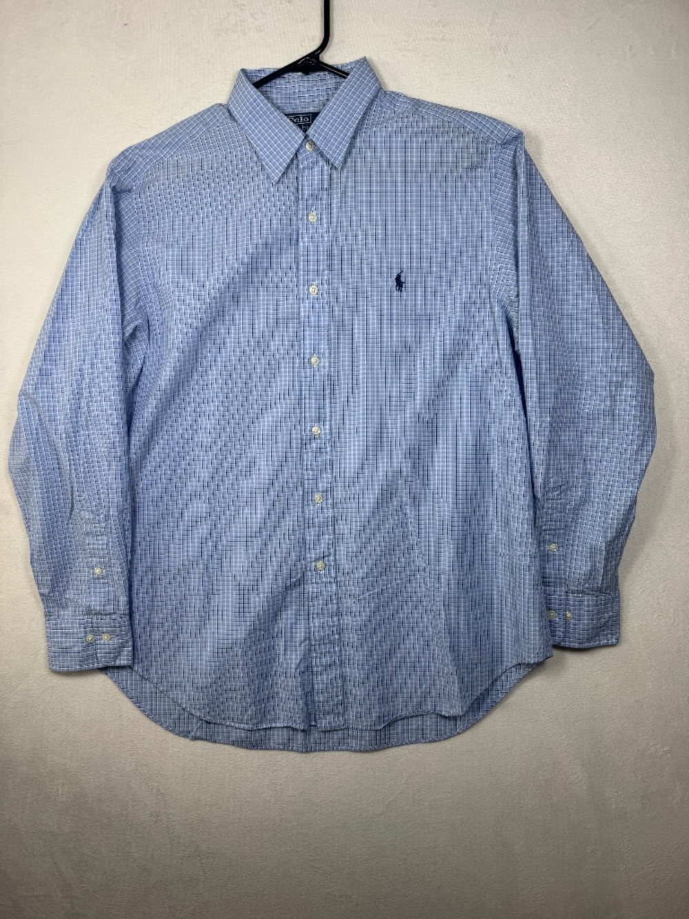 Ralph Lauren Light Blue Check Dress Shirt
